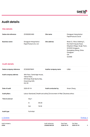 XQY SMETA 4-Pillar Audit Report